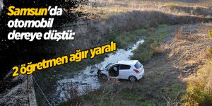 Dereye düşen otomobilde can pazarı