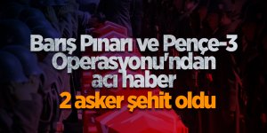 Barış Pınarı ve Pençe-3 Operasyonu'ndan acı haber
