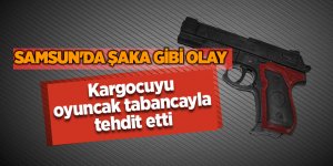Kargocuyu oyuncak tabancayla tehdit etti