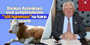 Başkan Aslankaya inek yetiştiricilerini "süt humması"na karşı uyardı