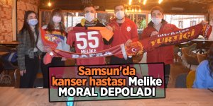 Samsun'da kanser hastası Melike moral depoladı
