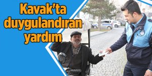 Kavak'ta duygulandıran yardım