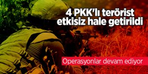 4 PKK'lı terörist etkisiz hale getirildi