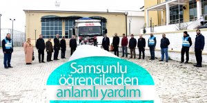 Şehit Eyüp Gülaştı yardım tırı İdlib'e uğurlandı