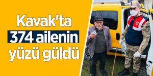 Kavak'ta 374 ailenin yüzü güldü
