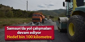 Samsun'da yol çalışmaları devam ediyor