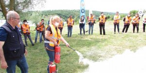 Kavak'ta orman yangını eğitimi ve tatbikatı