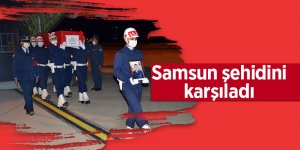 Samsun şehidini karşıladı - samsun haber