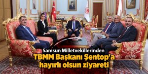Samsun Milletvekillerinden TBMM Başkanı Şentop'a hayırlı olsun ziyareti