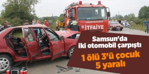 Samsun'da iki otomobil çarpıştı - samsun haber