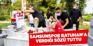 Samsunspor şampiyonluk kupasını Batuhan Yılmaz’ın mezarına götürdü