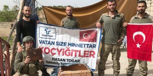 MEHMETÇİKLERE GÖNDERİLEN PAKETLER AFRİN'DE  