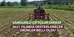 2021 yılında desteklenecek ürünler belli oldu - samsun haber