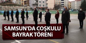 Samsun'da coşkulu bayrak töreni - samsun haber