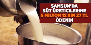 Samsun'da süt üreticilerine 5 milyon 12 bin 27 TL ödendi - samsun haber