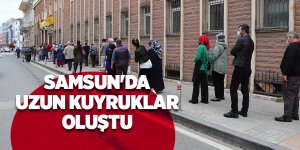 Samsun'da uzun kuyruklar oluştu - samsun haber