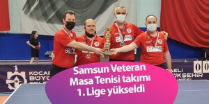 Samsun Veteran Masa Tenisi takımı 1. Lige yükseldi - samsun haber