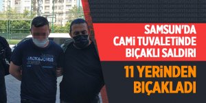 Samsun'da cami tuvaletinde bıçaklı saldırı - samsun haber