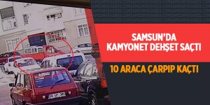 Samsun’da kamyonet dehşet saçtı 10 araca çarpıp kaçtı - samsun haber