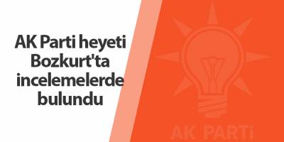 AK Parti heyeti Bozkurt'ta incelemelerde bulundu