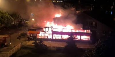 Samsun'da 2 kişinin öldürüldüğü bar ateşe verildi