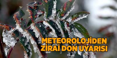 Meteorolojiden zirai don uyarısı