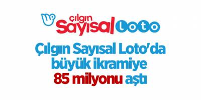 Çılgın Sayısal Loto'da büyük ikramiye  85 milyonu aştı