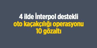4 ilde İnterpol destekli oto kaçakçılığı operasyonu 10 gözaltı