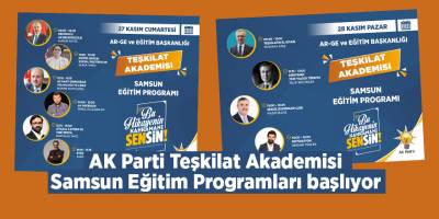 AK Parti Teşkilat Akademisi Samsun Eğitim Programları başlıyor