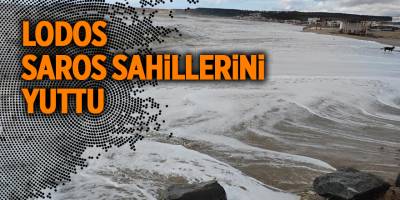Lodos Saros sahillerini yuttu