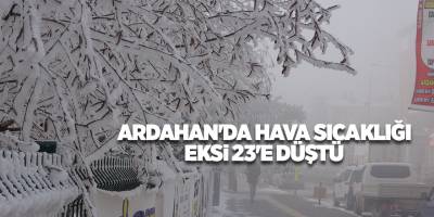 Ardahan'da hava sıcaklığı eksi 23'e düştü