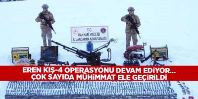 Eren Kış-4 Operasyonu devam ediyor... Çok sayıda mühimmat ele geçirildi