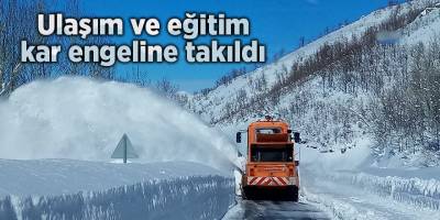 Ulaşım ve eğitim kar engeline takıldı