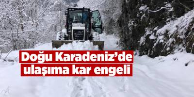 Doğu Karadeniz’de ulaşıma kar engeli
