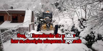 Doğu Karadeniz’de yollar kar nedeniyle ulaşıma kapandı