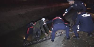 Alkollü şahıs sulama kanalına düştü Polis ve itfaiye alarma geçti - samsun haber