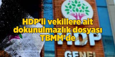 HDP'li vekillere ait dokunulmazlık dosyası TBMM'de