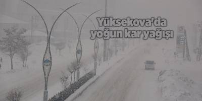 Yüksekova'da yoğun kar yağışı