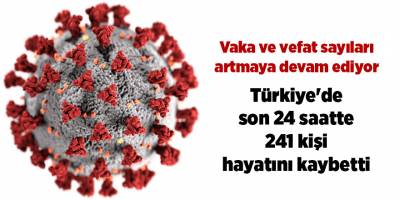 Korona virüsten son 24 saatte 241 kişi vefat etti