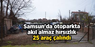 Samsun'da otoparkta akıl almaz hırsızlık 25 araç çalındı - samsun haber