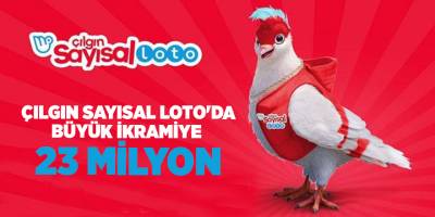 Çılgın Sayısal Loto'da büyük ikramiye 23 milyon