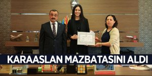 Karaaslan Mazbatasını aldı