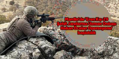 Mardin'de 'Eren Kış-29 Şehit Jandarma Uzman Onbaşı Hakan Öcalan Operasyonu' başlatıldı