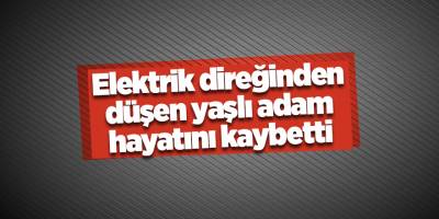 Elektrik direğinden düşen yaşlı adam hayatını kaybetti - samsun haber