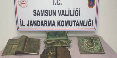 Samsun'da tarihi niteliğinde olduğu değerlendirilen İncil ve metal sanduka ele geçti