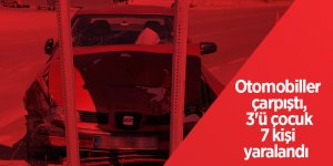 Otomobiller çarpıştı, 3'ü çocuk 7 kişi yaralandı