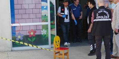 Samsun'da hastanedeki çocuk kreşinin kapı camına yorgun mermi isabet etti