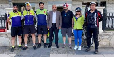 Selanik'ten bisikletçilerle yola çıkan "Ata toprağı" Samsun'a ulaştırıldı