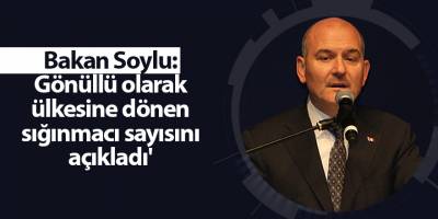 Bakan Soylu: '502 bin sığınmacı gönüllü olarak ülkesine döndü'