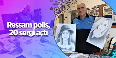 Ressam polis, 20 sergi açtı - samsun haber